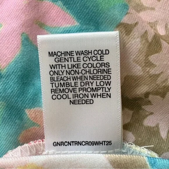 Allison Daley Womens 2X Tunic Patchwork Pastels 3/4 Sleeve Handkerchief Hem NWT - Picture 7 of 7